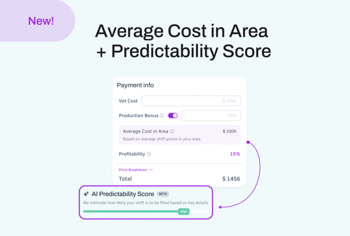 Serenity Vet Feature update Average Cost + Predictability Score