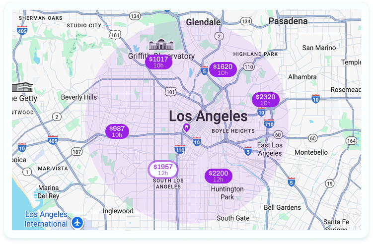 los angeles relief vet jobs