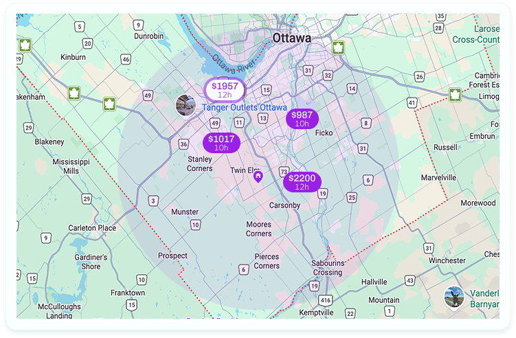 ottawa relief vet map