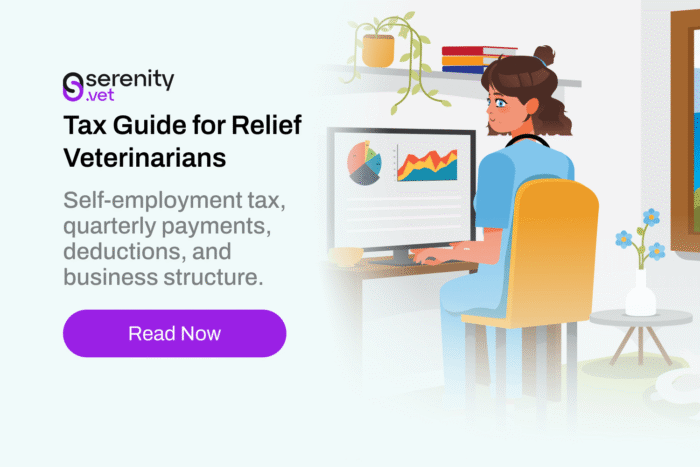 relif vet tax guide the us (relief vet sitis in front of a pc with stats)